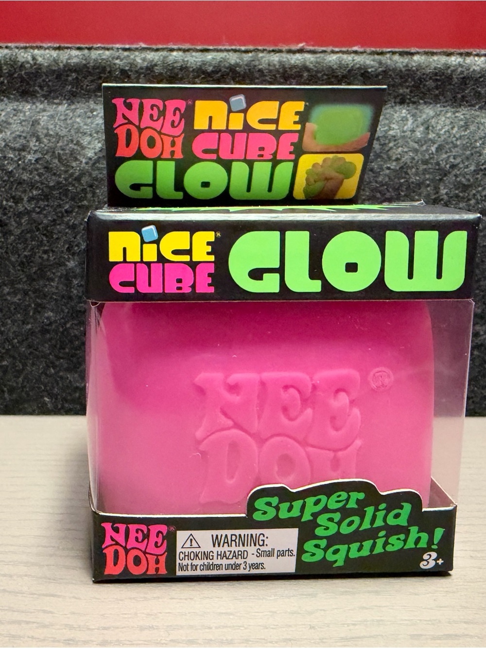 Schylling NeeDoh Nice Cube Glow — Pink